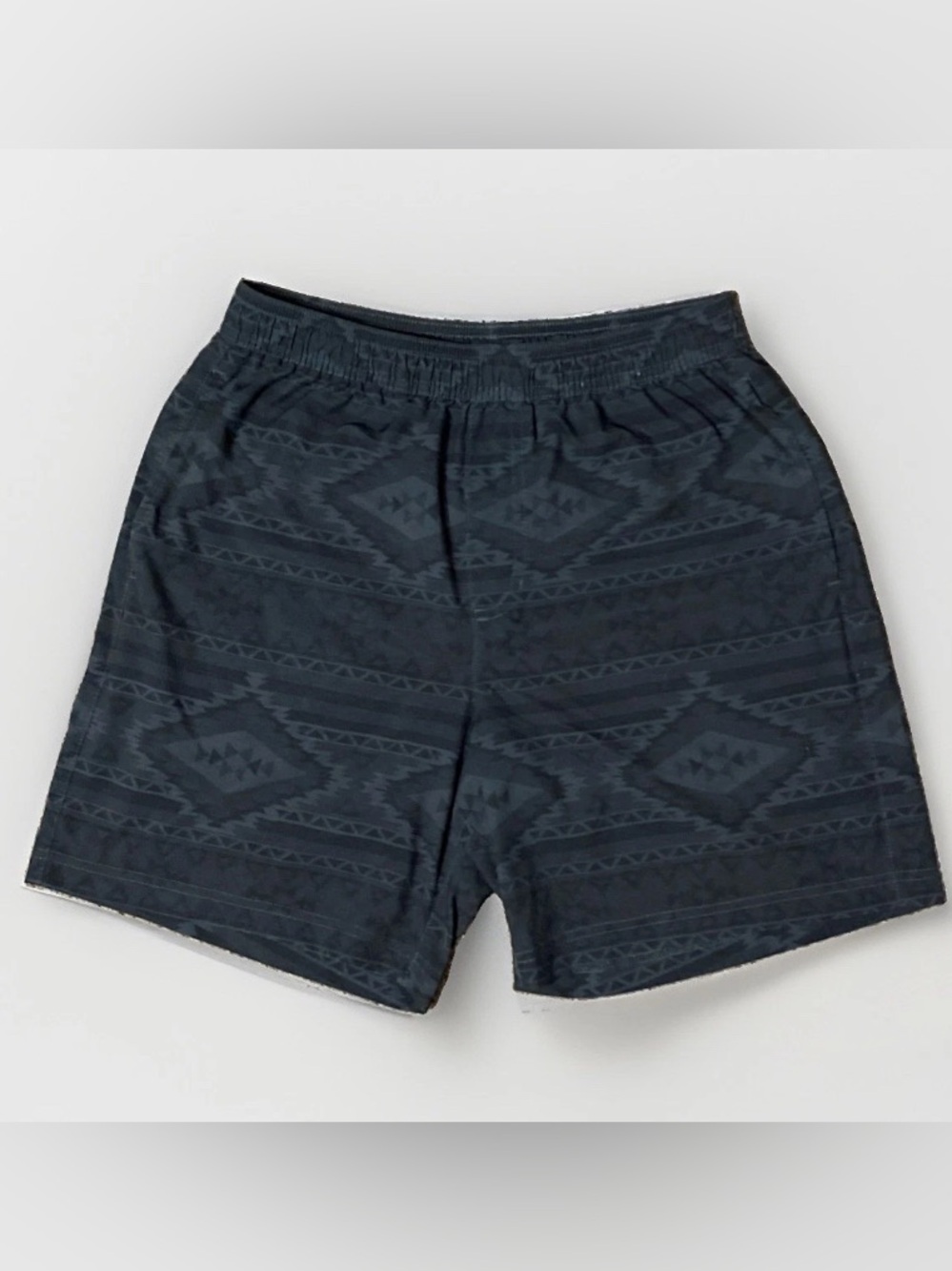 Chubbies Mens Aztec Geometric Performance Shorts Charcoal Black 7 Inch Inseam S